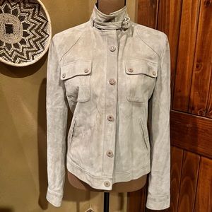 Ralph Lauren Black Label Tan Beige Suede Jacket, size 8